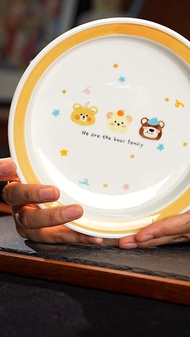 摆件景德镇釉下彩手绘设计师款陶瓷