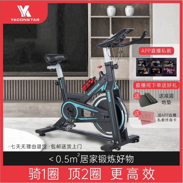 雅康动感单车家用训练视频健身大承重款赠加厚隔音垫家用动感单车