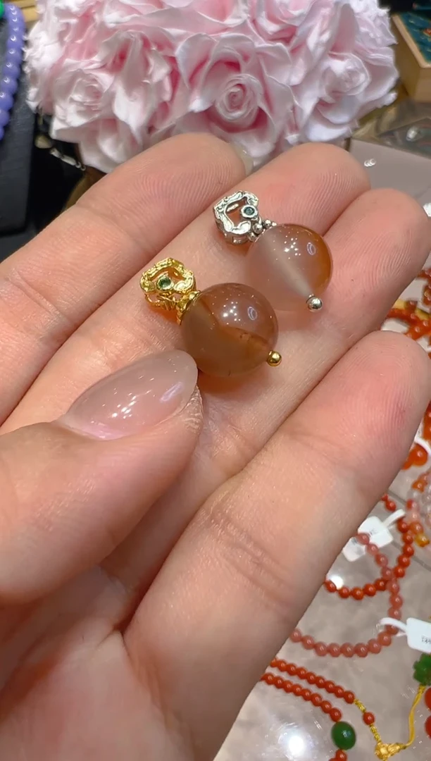 吊坠(不含链)银S925镶嵌南红玛瑙多样性团购发一件