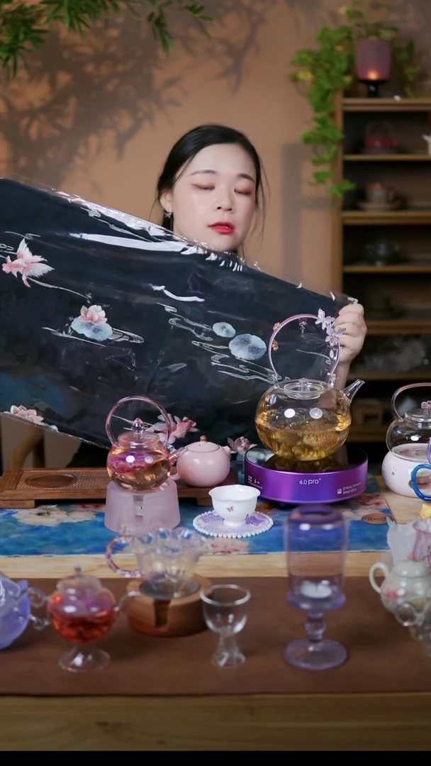 刺绣   荷花   茶席