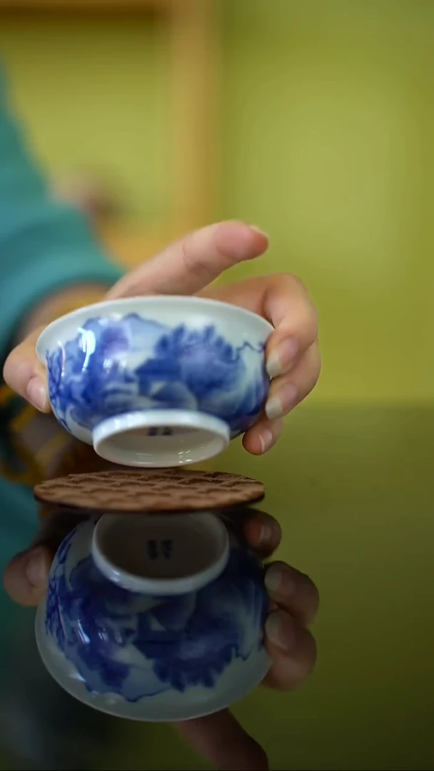 瓷天域柴窑-山水炉式杯