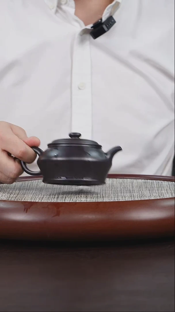 茶壶紫砂紫罗兰刻绘曼殊