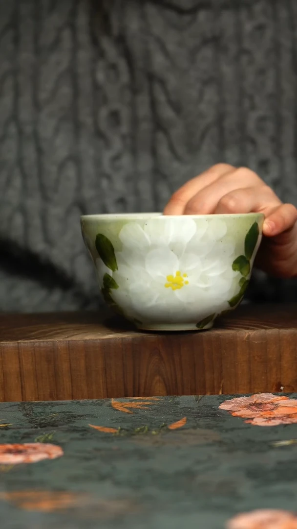 杯釉下彩手工手绘同款陶器