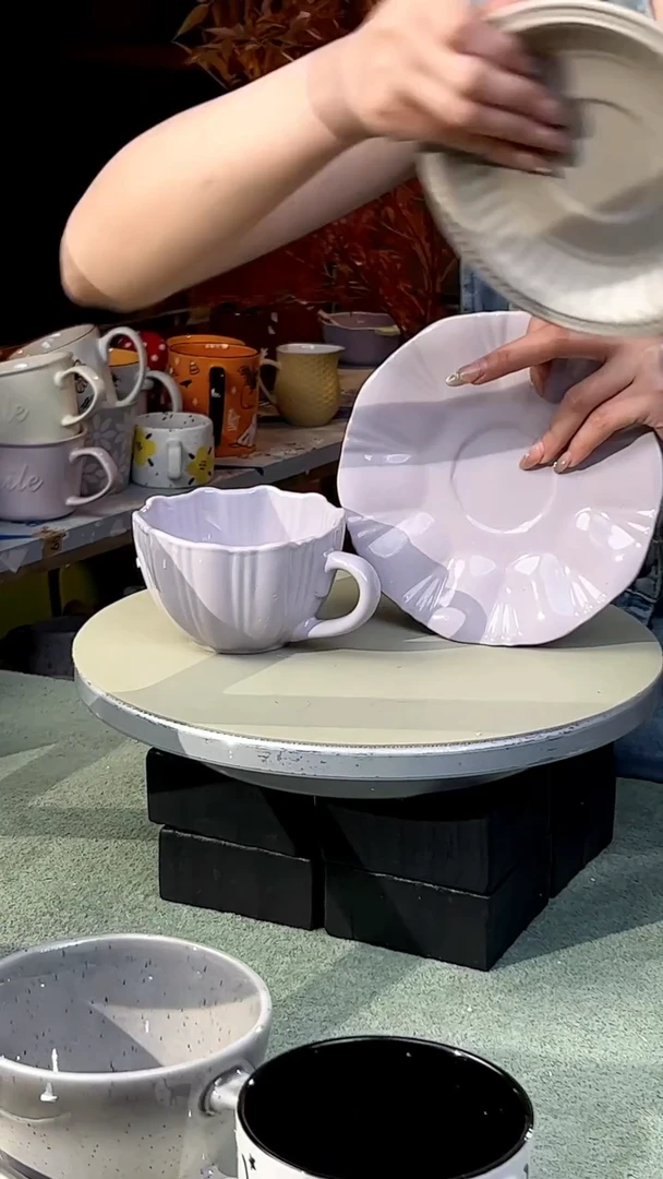 【闪购商品】紫色杯碟套|默认微瑕