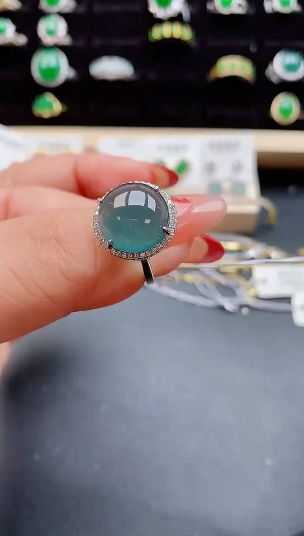 【闪购商品】翡翠戒指银S925镶嵌321321