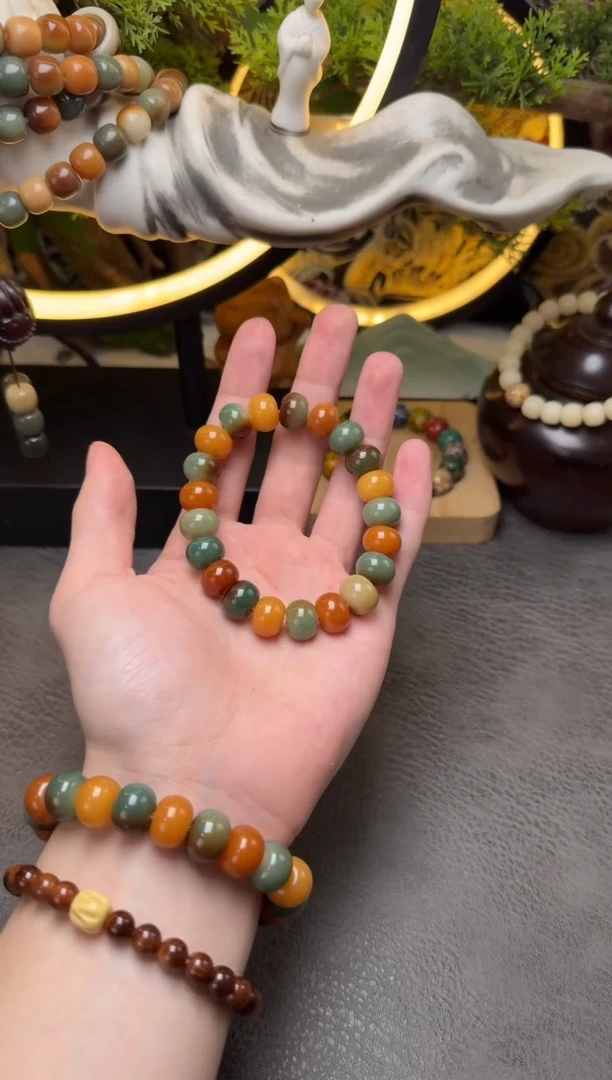 菩提根/象牙果手串菩提根敦煌苹果珠单圈