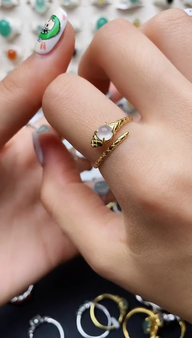 【闪购商品】翡翠戒指银S925镶嵌缅甸翡翠