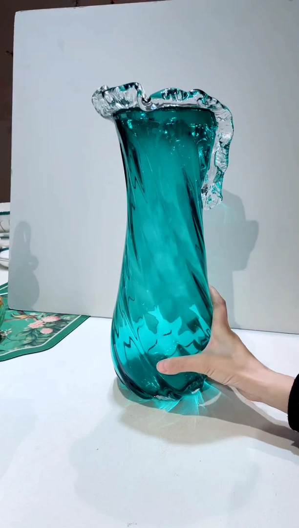 【闪购商品】琉璃手工艺品 蓝色 浪花果盘