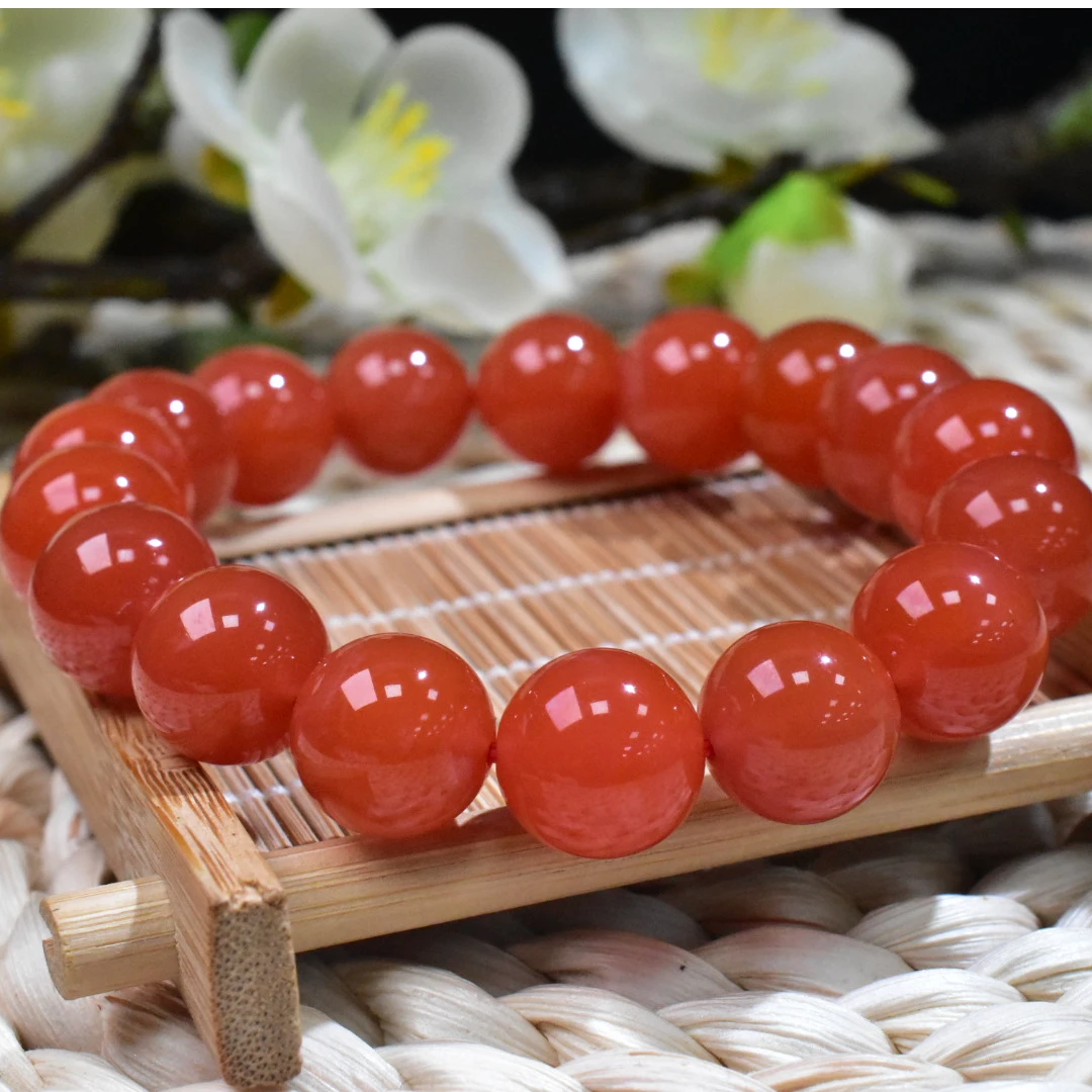 【一九珠宝】卡10mm南红保山亮光手串  YJ3088-2