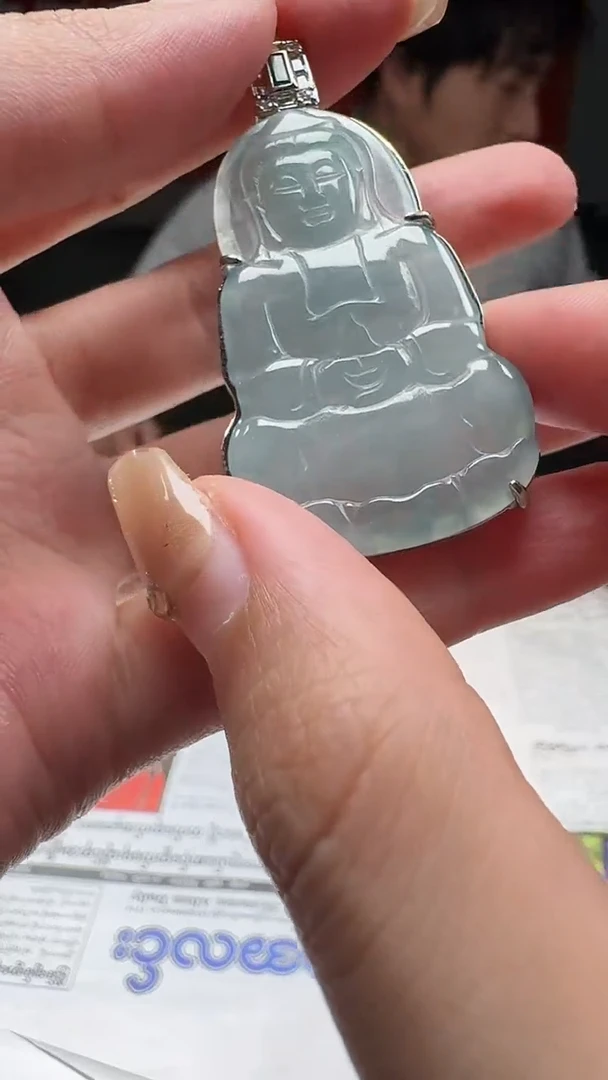 翡翠未镶嵌颈饰8648/19观音