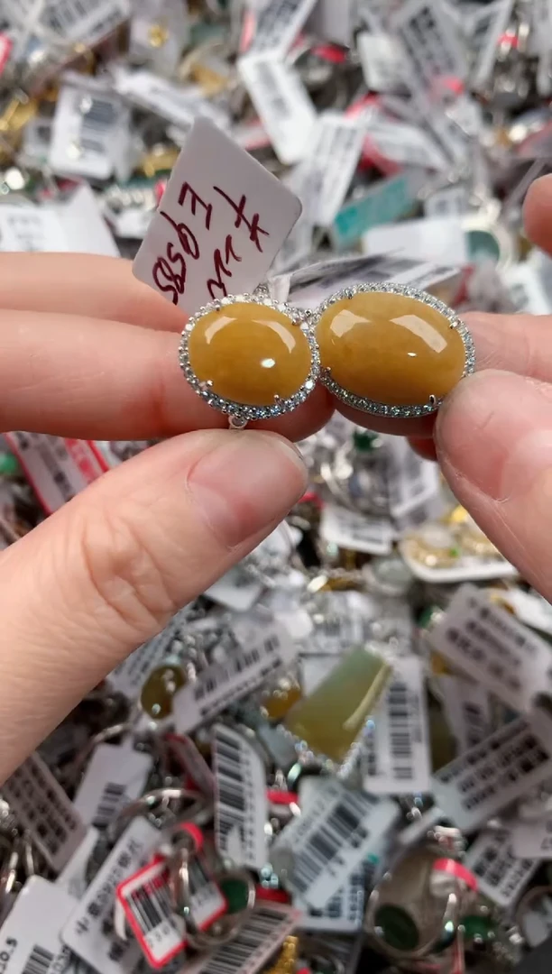 银S925镶嵌戒指翡翠777---1