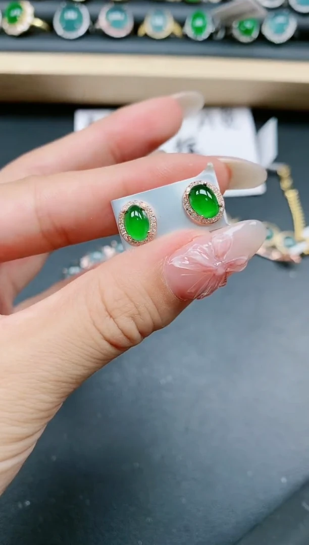 翡翠戒指银S925镶嵌11111