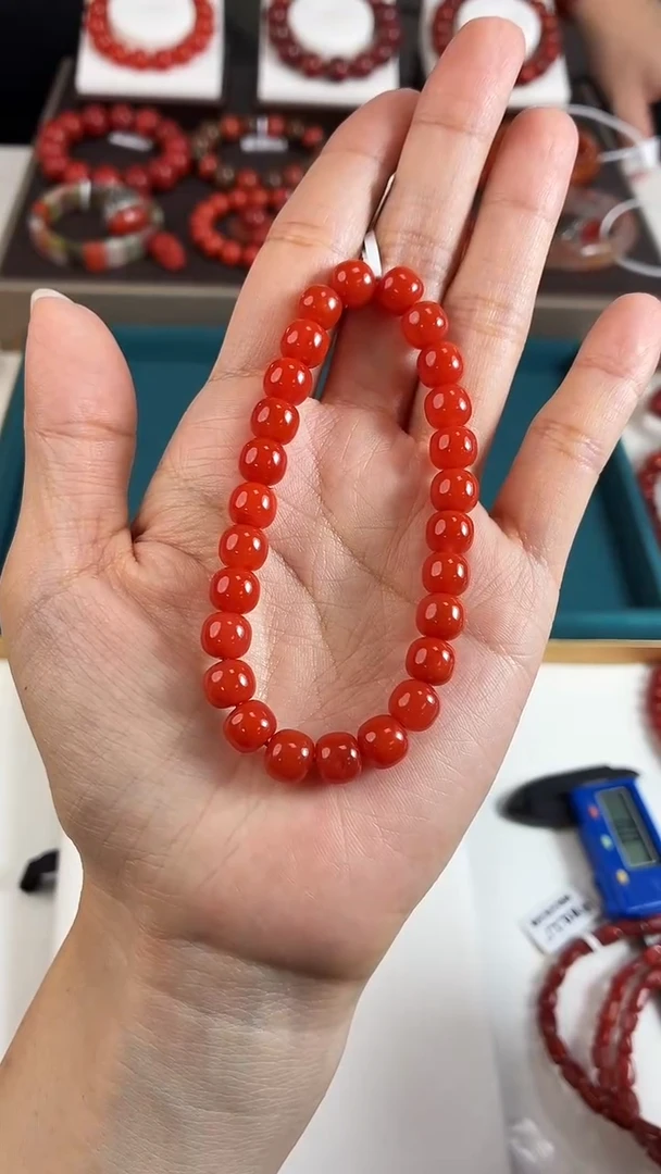 未镶嵌保山典藏级老型手串8mm南红玛瑙一个/条
