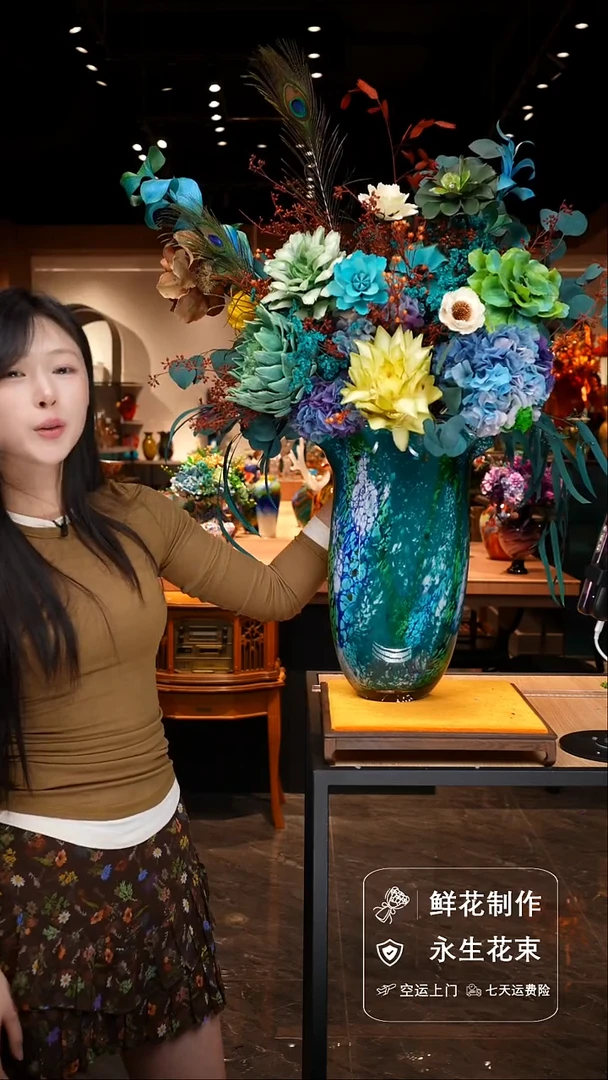 瓶手工花器花束空运包邮送货上门-以图片为准
