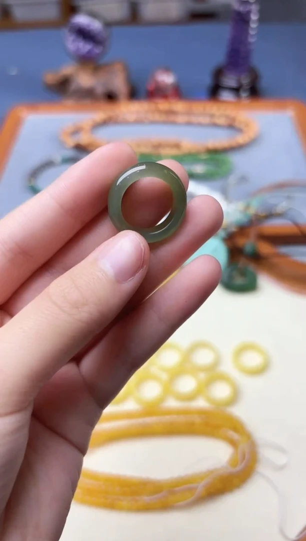 未镶嵌戒指和田玉和田玉指环10#ZD