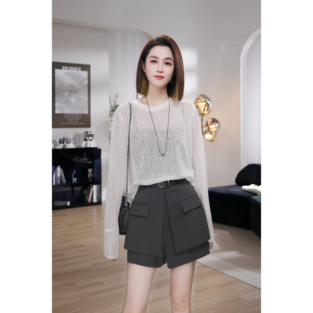 【Chanllete Meline】时尚设计感气质休闲百搭长袖针织衫CM-9306