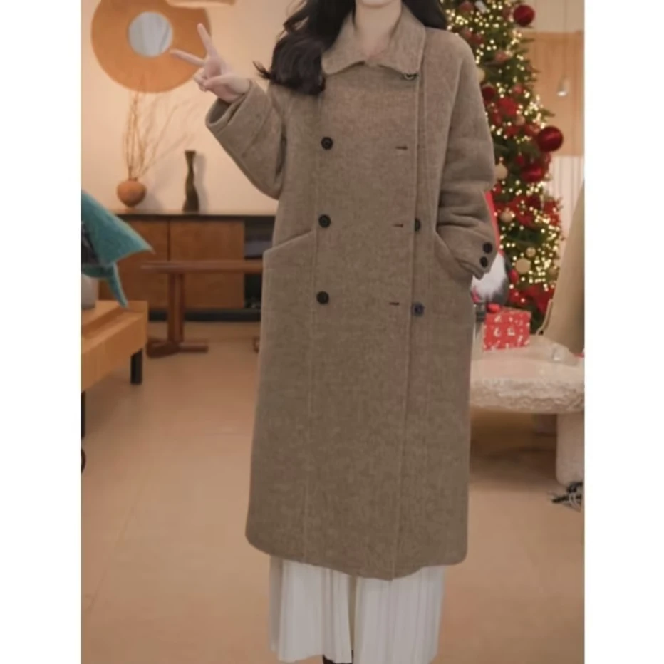 秋冬季宽松版高级感气质百搭长款大衣