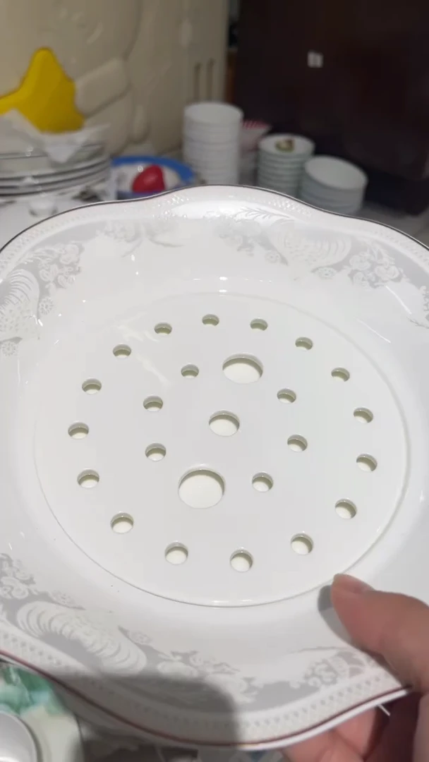 瓷饺子盘隆达骨瓷1套