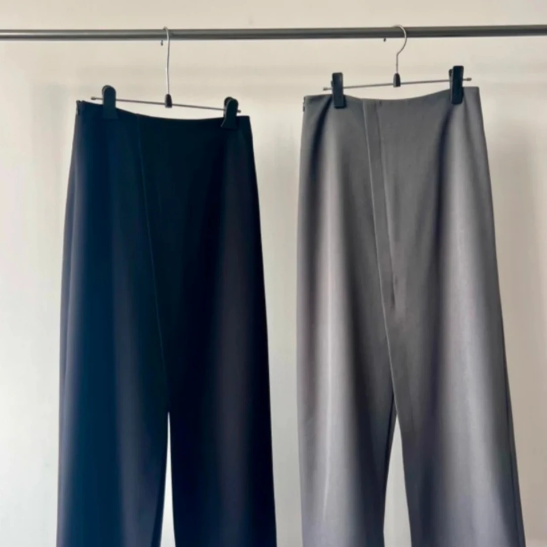 【巴巴腿精】时尚高腰开叉半身裙中长款气质包臀显瘦百搭黑色春夏