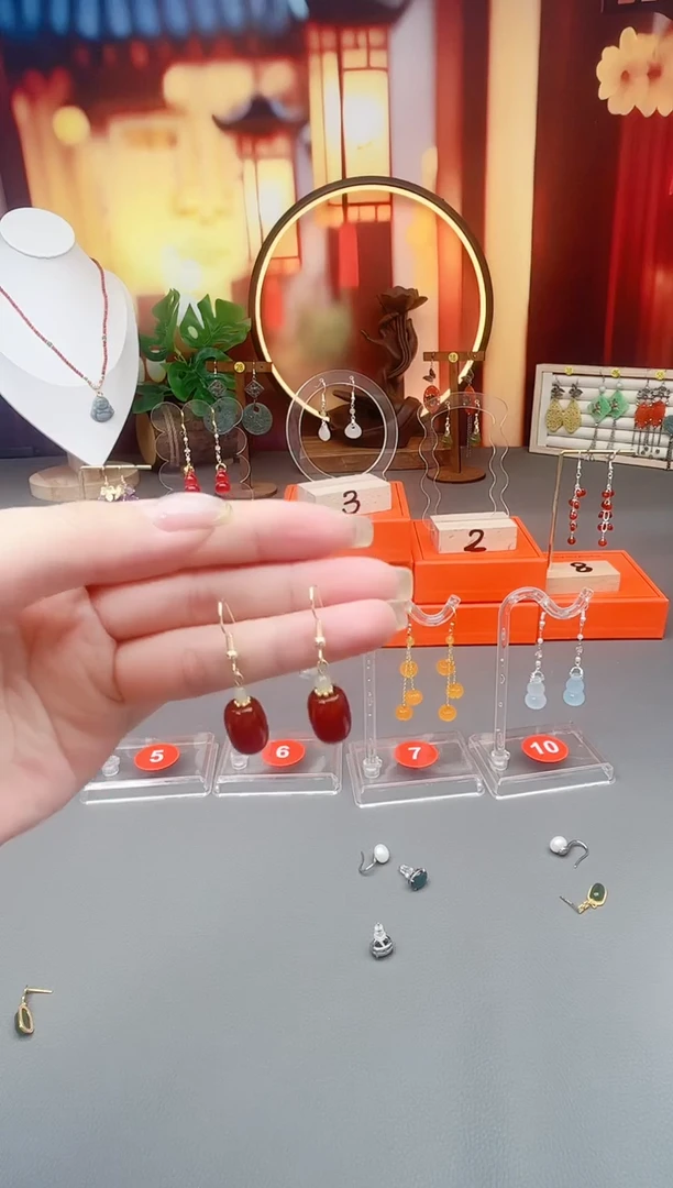 未镶嵌耳钉玛瑙/玉髓335