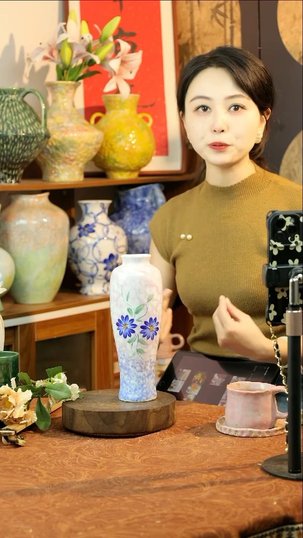 瓶景德镇手绘油画风花瓶1