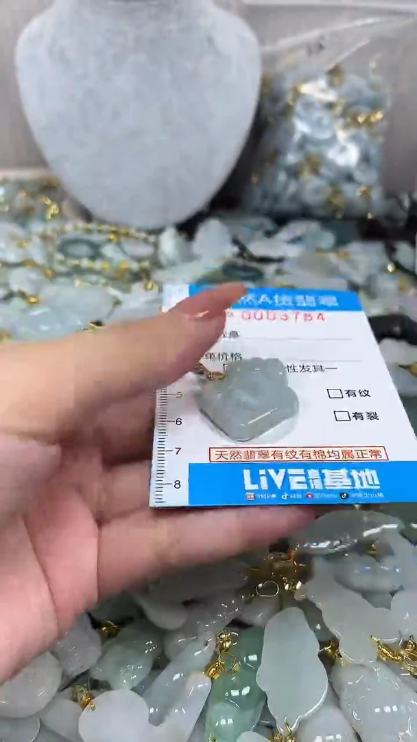 翡翠未镶嵌颈饰净货挂件-3784