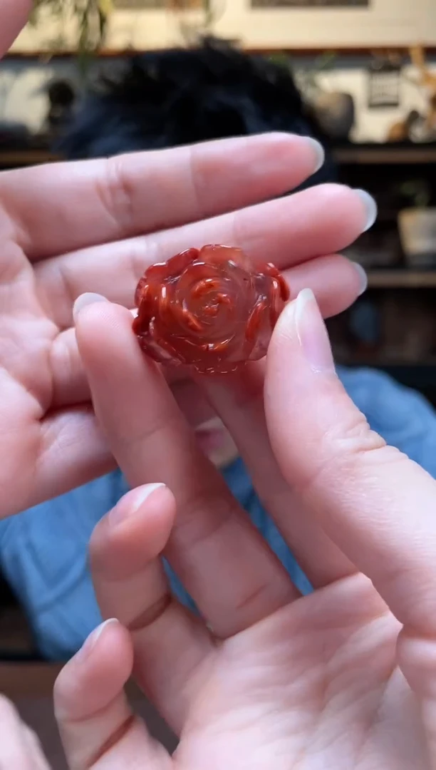 【闪购商品】南红玛瑙吊坠未镶嵌南红小花吊坠JYD编绳