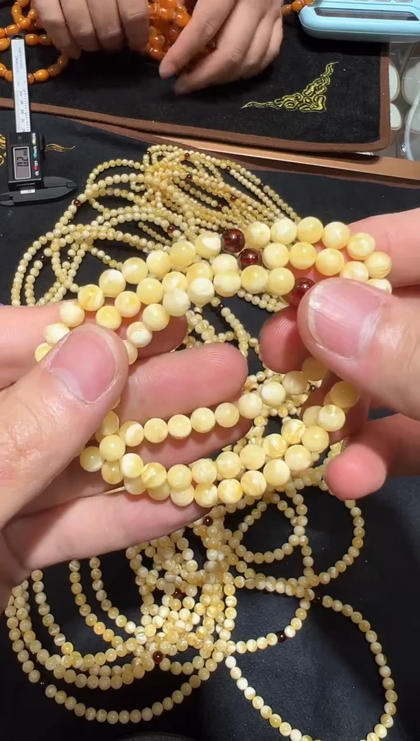 未镶嵌蜜蜡手串W6035长串-多样性发一件-5mm