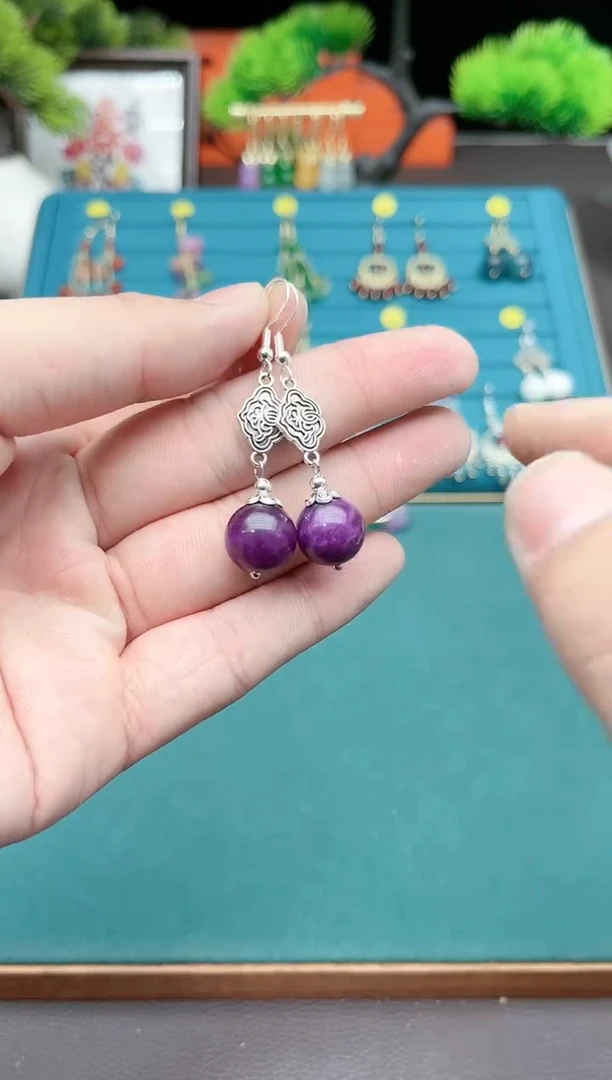 【闪购商品】玛瑙/玉髓耳钉银S925镶嵌202000