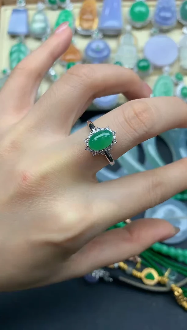 【闪购商品】翡翠戒指18K金镶嵌221-中国好珍宝