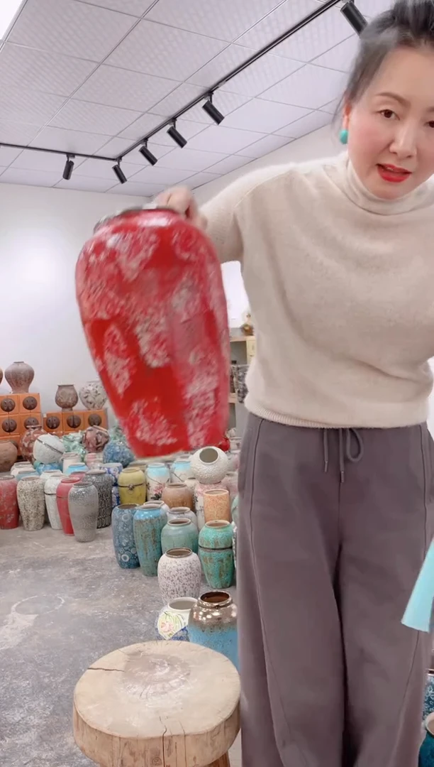 【闪购商品】瓶映山红 中号陶瓷花瓶 无花