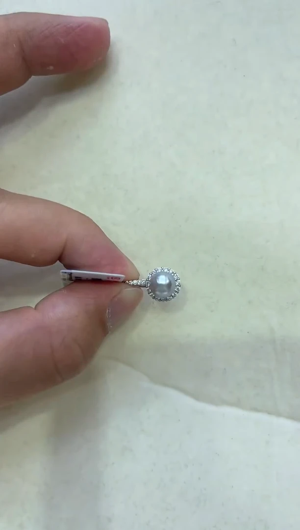 海水珍珠银S925镶嵌颈饰非基地不带证书