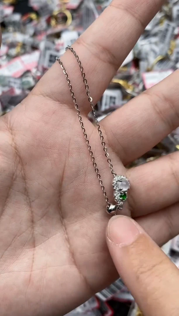 【闪购商品】翡翠戒指银S925镶嵌8888---1