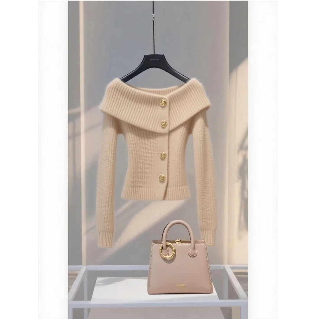 2025秋季新款纯欲慵懒风女装时尚气质上衣小香风漂亮显瘦毛针织衫