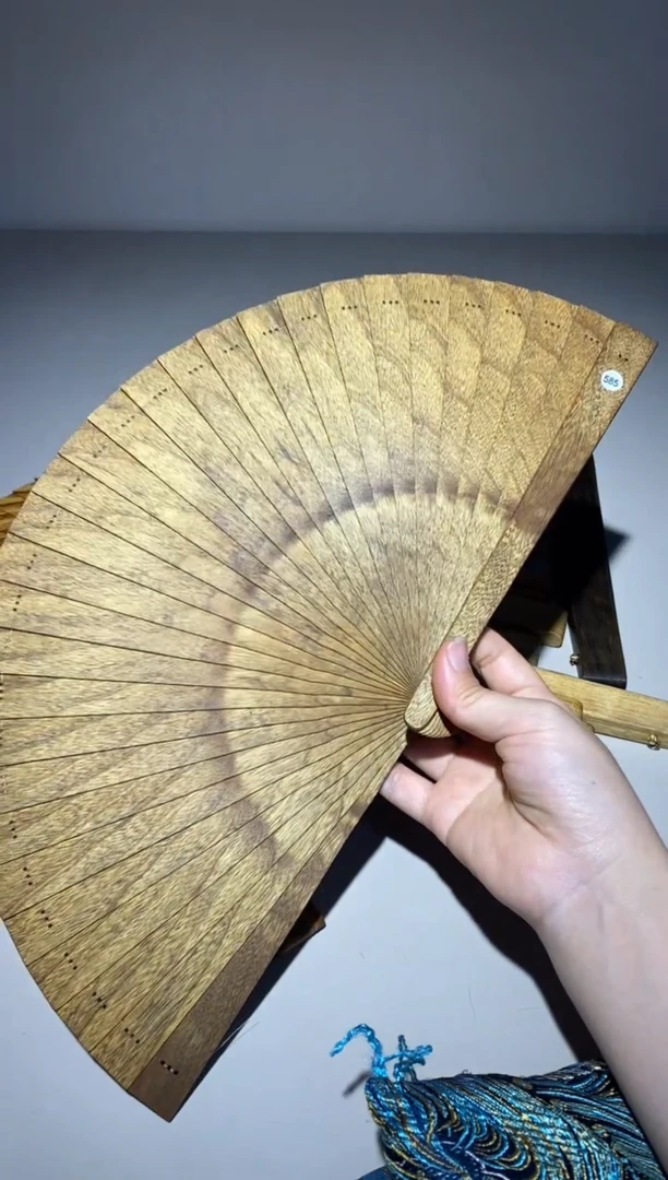 金丝楠21cm金丝楠木小叶桢楠扇585