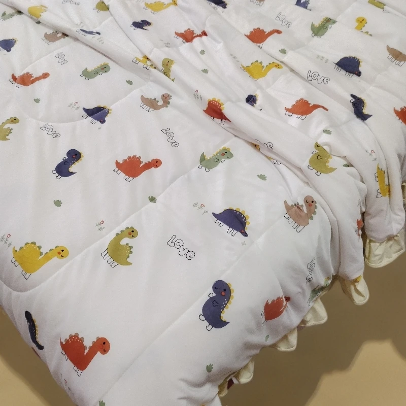 果冻凉感印花床裙款空调被