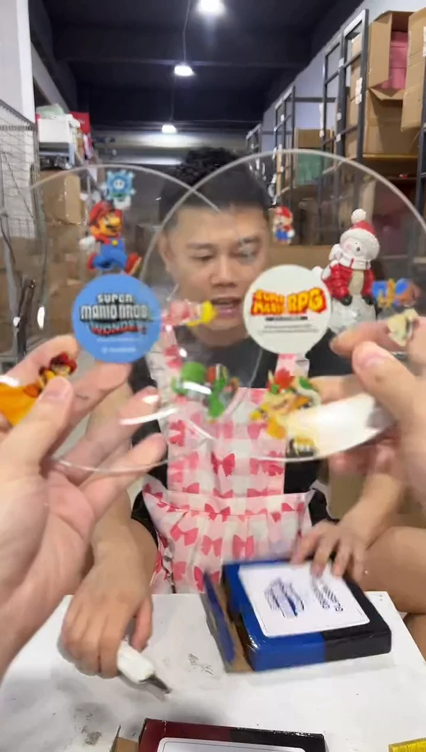 瓷片原盒马里奥玻璃盘2件套