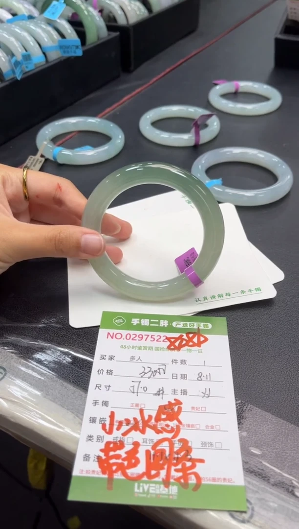 翡翠手镯（圆镯）未镶嵌多人