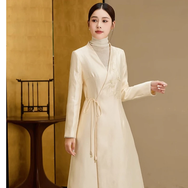 G004 改良汉服高端唐装中国风女装上衣旗袍盘扣刺绣禅意茶服