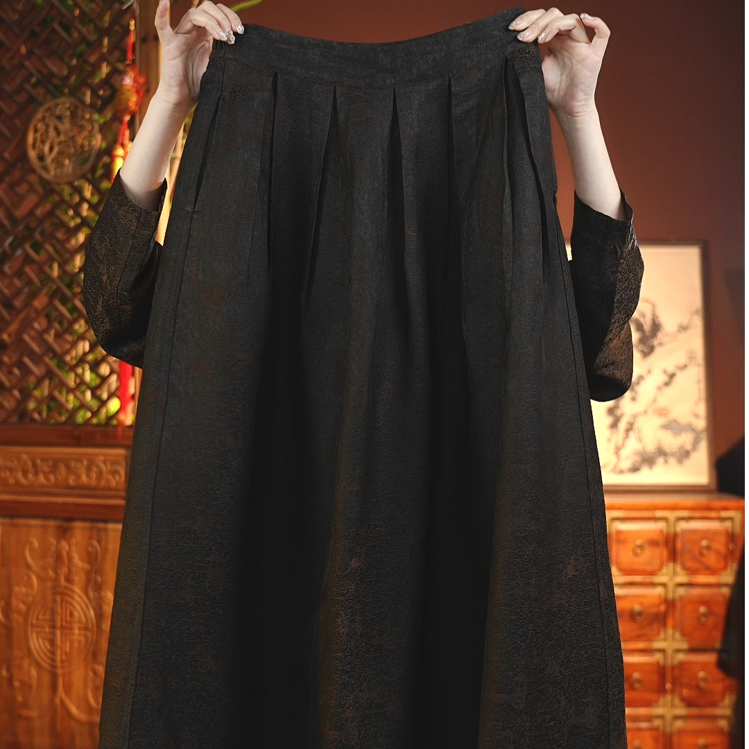 2025年开春新款60姆米马拉车禅意风休闲双面穿半身裙A-TY-24102