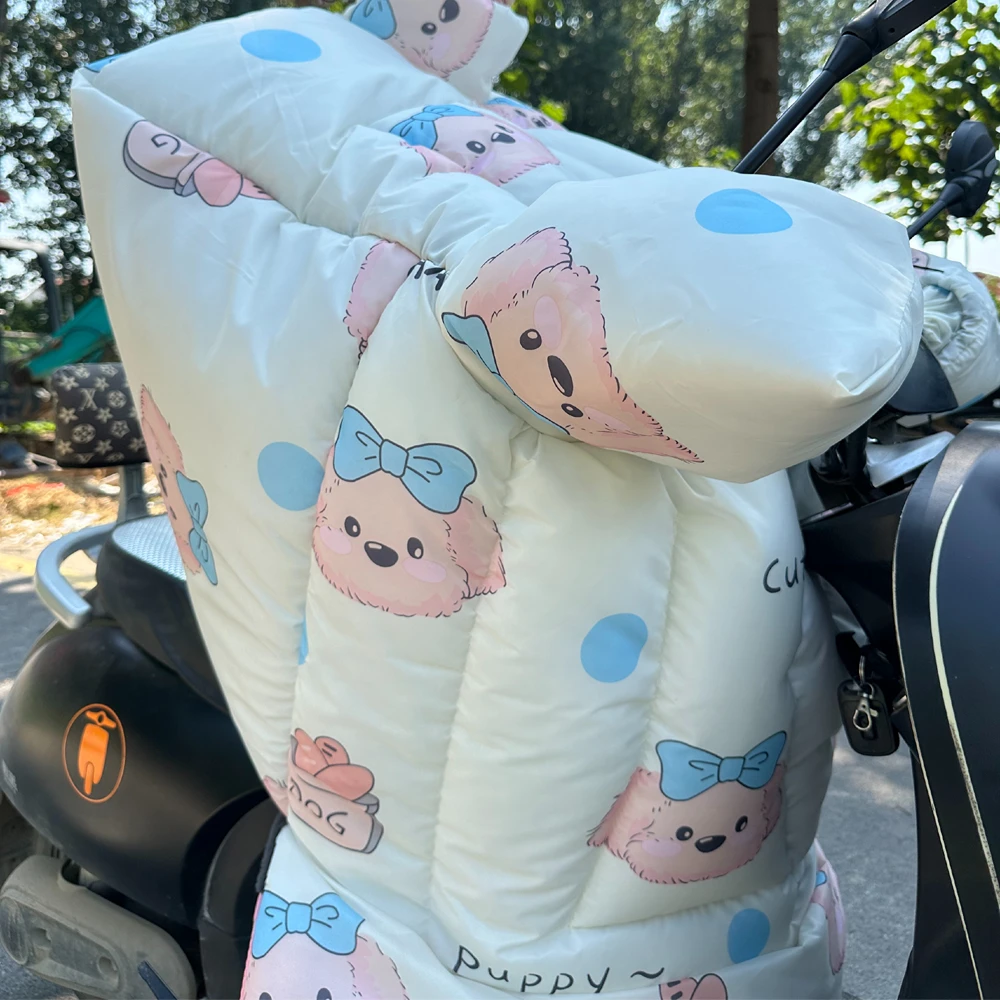 【高端兔绒】3.5斤左右护肩护脖加宽冬季电动车防水通用保暖挡风被