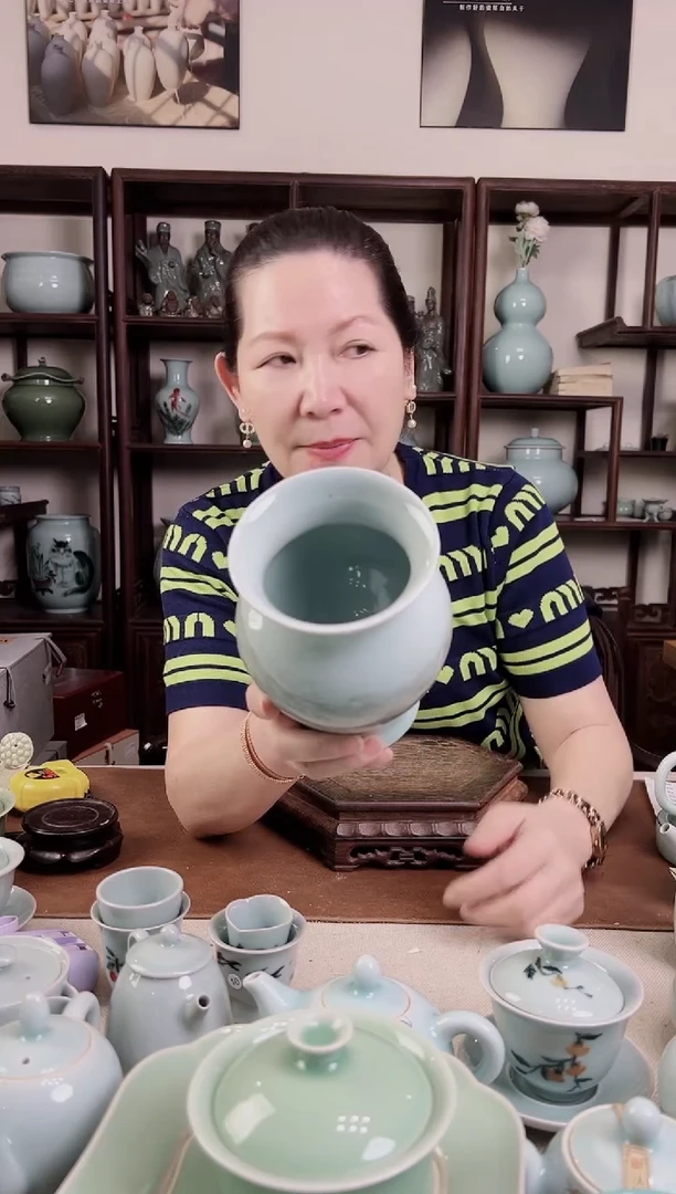 杯纯手工 绞胎 小花器（黑点）