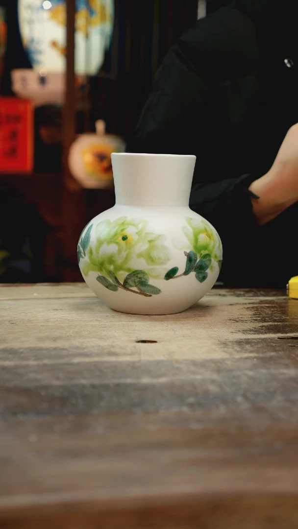 【闪购商品】瓷片景德镇纯手工釉下彩精品花瓶