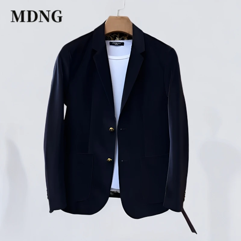 MDNG秋季2025百搭美式轻奢纯色男士宽松商务休闲时尚男装西装上衣