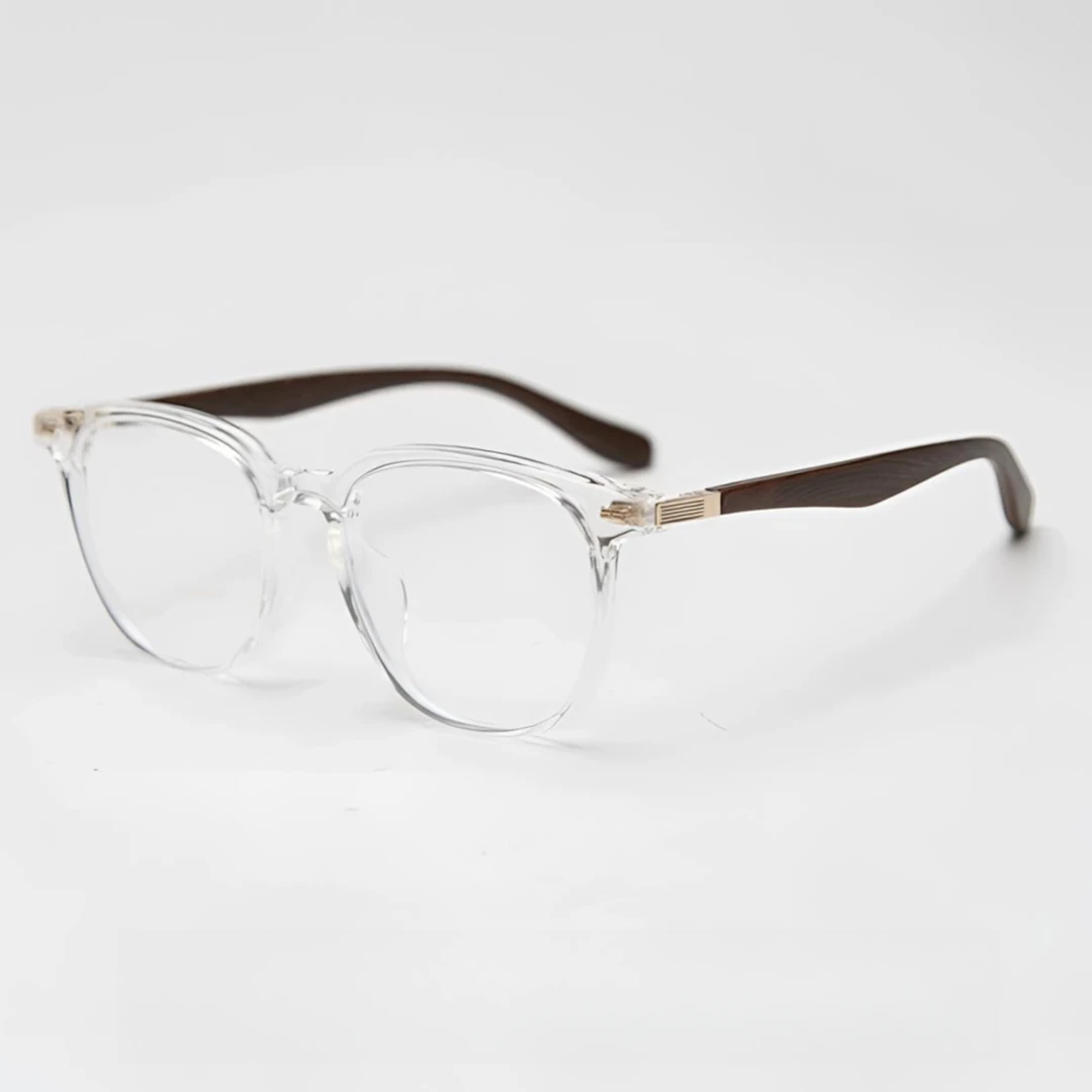 复古仿木纹眼镜男女同款超轻镜框变色近视眼镜时尚大框网红眼镜架