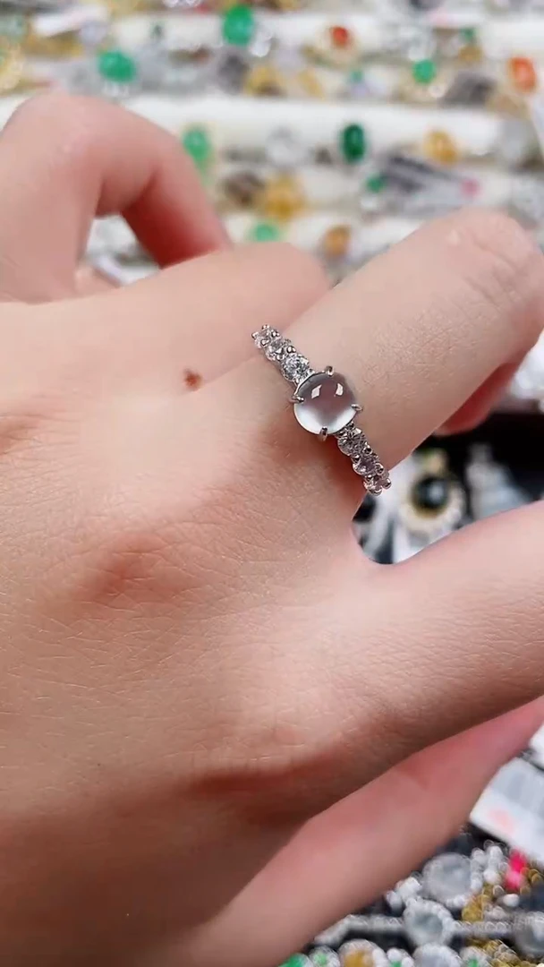 银S925镶嵌戒指翡翠120