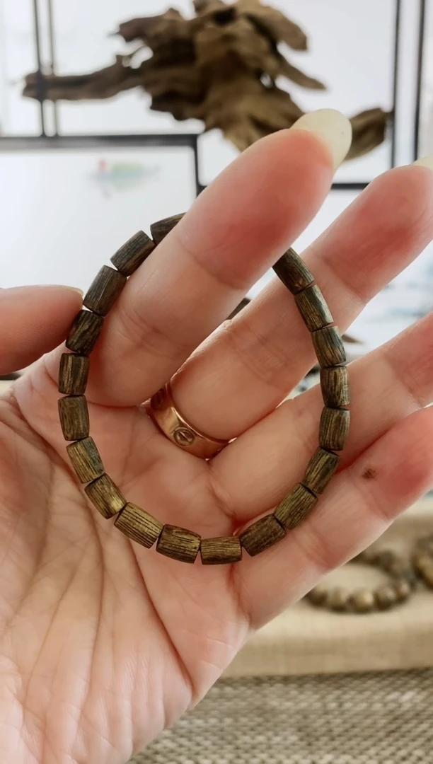 沉香手串海南棋楠高油随形单圈