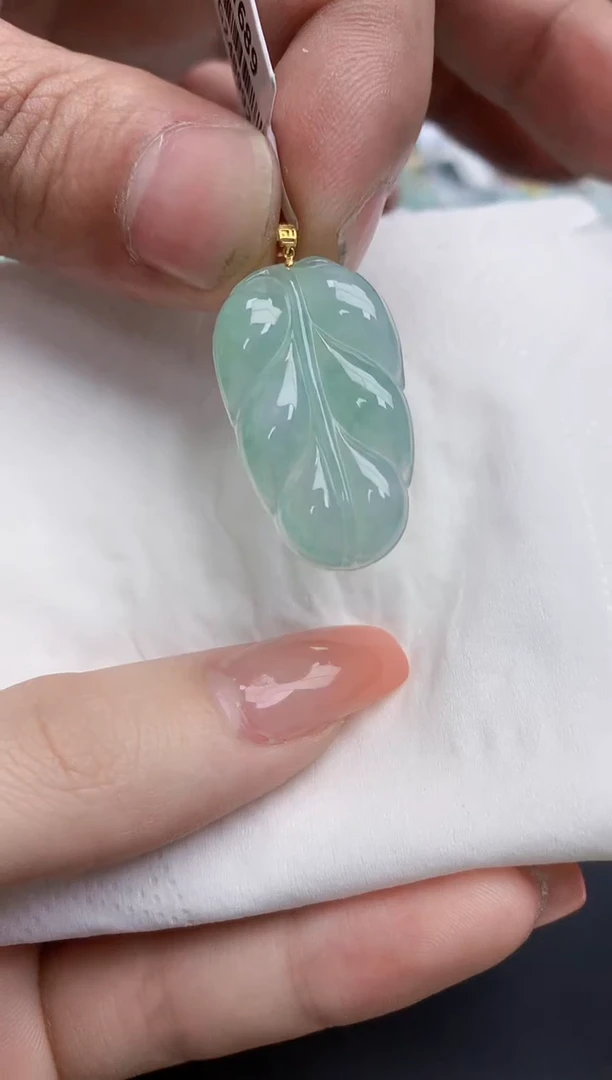 【闪购商品】翡翠颈饰18K金镶嵌天然缅甸翡翠A货