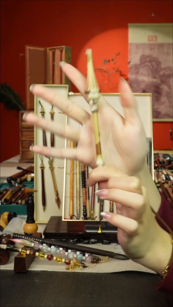 183号闪孤品高货毛笔链接 清水试笔 蘸墨不退