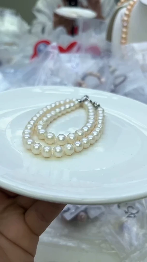 未镶嵌项链淡水珍珠白色系项链